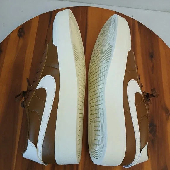 Nike Court Shot Mens 8 British Tan Low Top Board Shoes Sneakers FQ8146-201